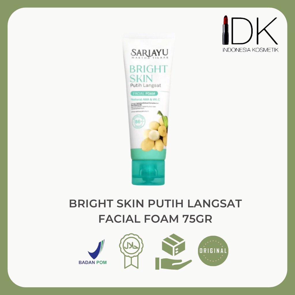 Jual Sariayu Bright Skin Putih Langsat Facial Foam 75g Shopee Indonesia