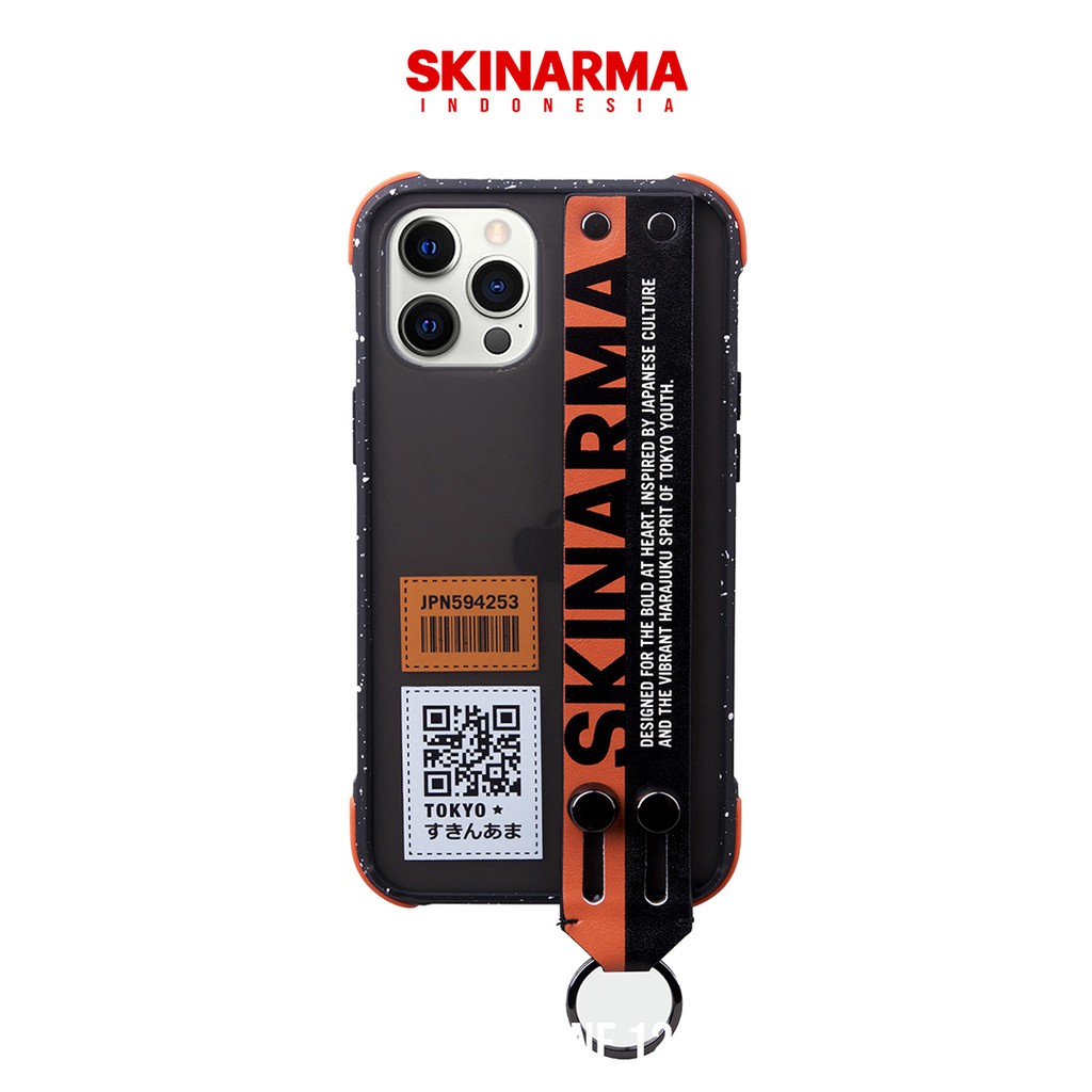 Jual Skinarma Dotto Orange Hypebeast Strap Rubber Bumper Case
