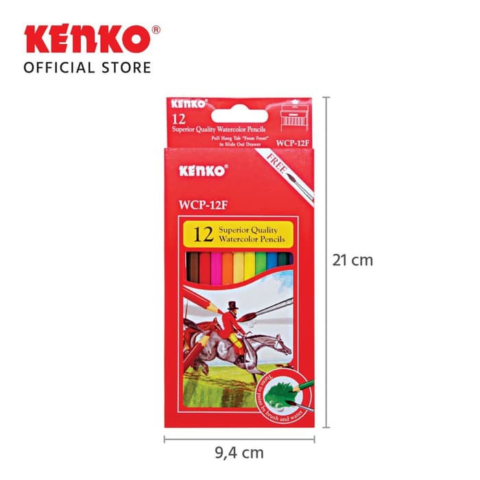 Jual KENKO 12 COLOR PENCIL WATER / Pensil Warna Air WCP-12F Paper Box ...