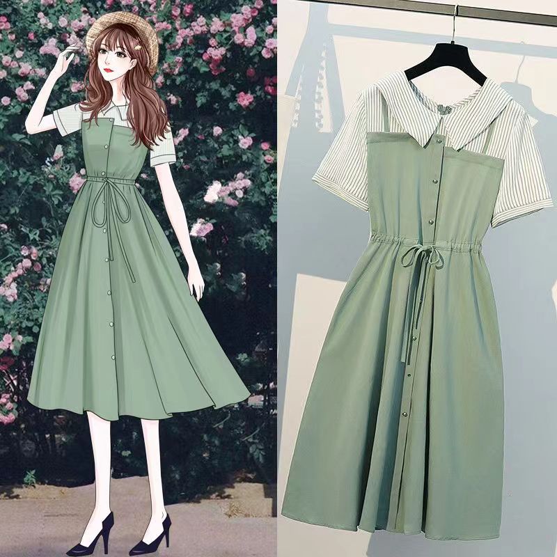 Jual COD model menyatu/dress korean style wanita/Dress/dress korea