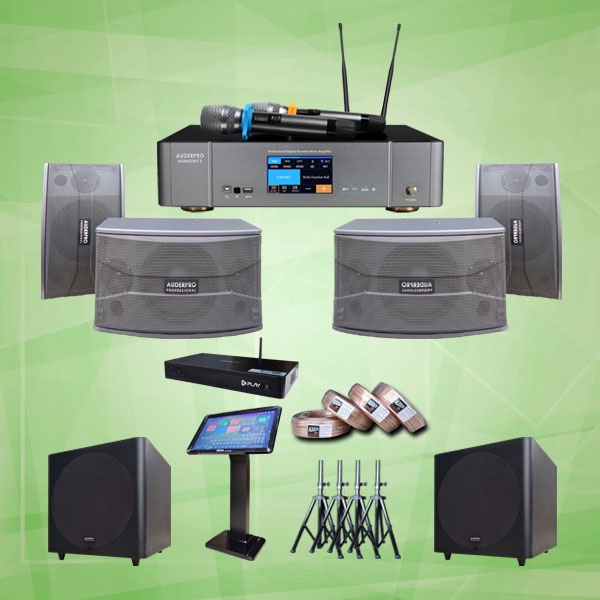 Jual PAKET KARAOKE DIGITAL D4 MIXER + SPEAKER AUDERPRO 8 INCH