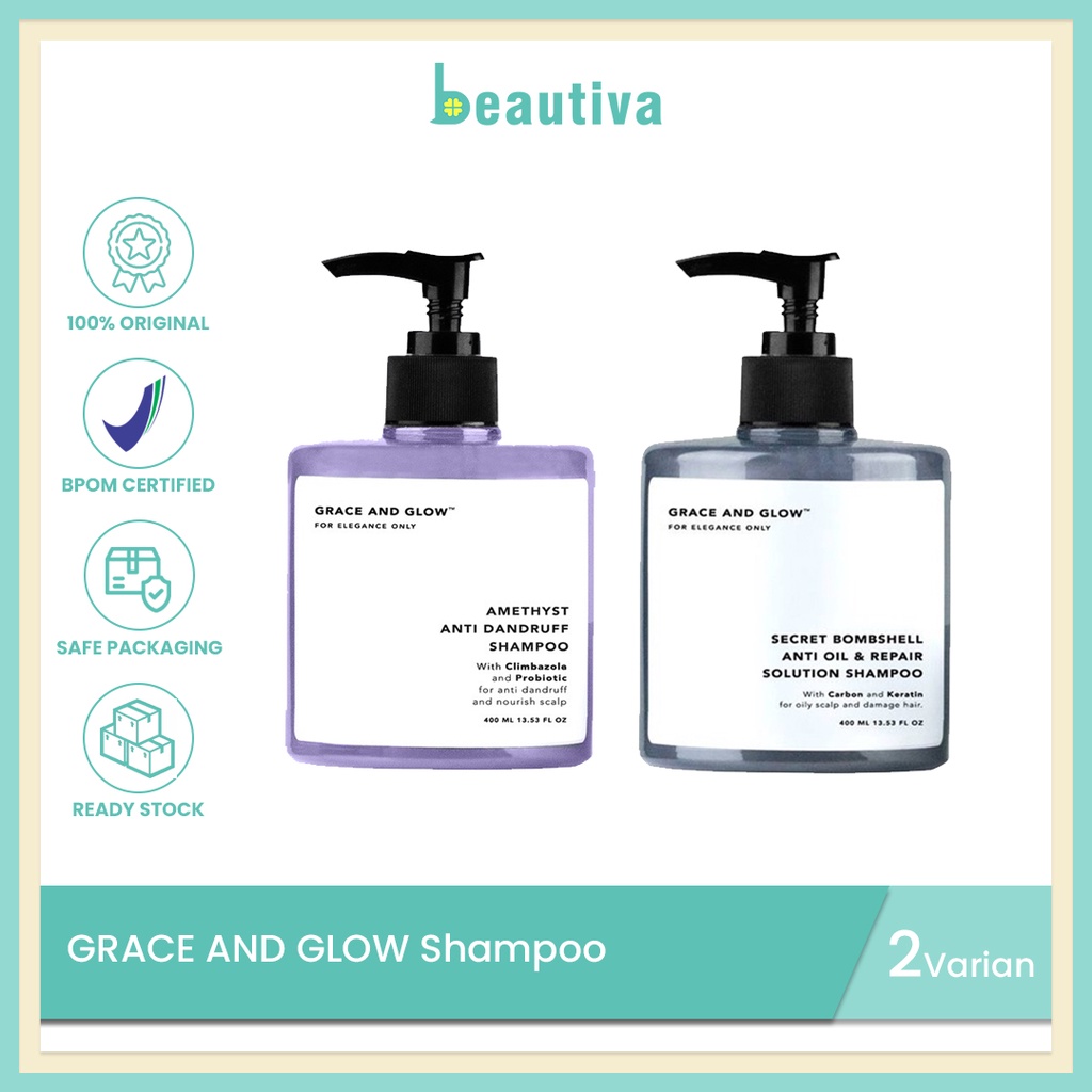 Jual Grace and Glow Secret Bombshell Anti Oil Shampoo Amethyst Anti