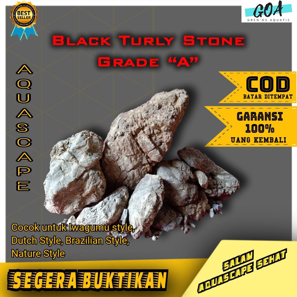 Jual Batu Black Turly Stone Hardscape Aquascape Aquarium | Shopee Indonesia