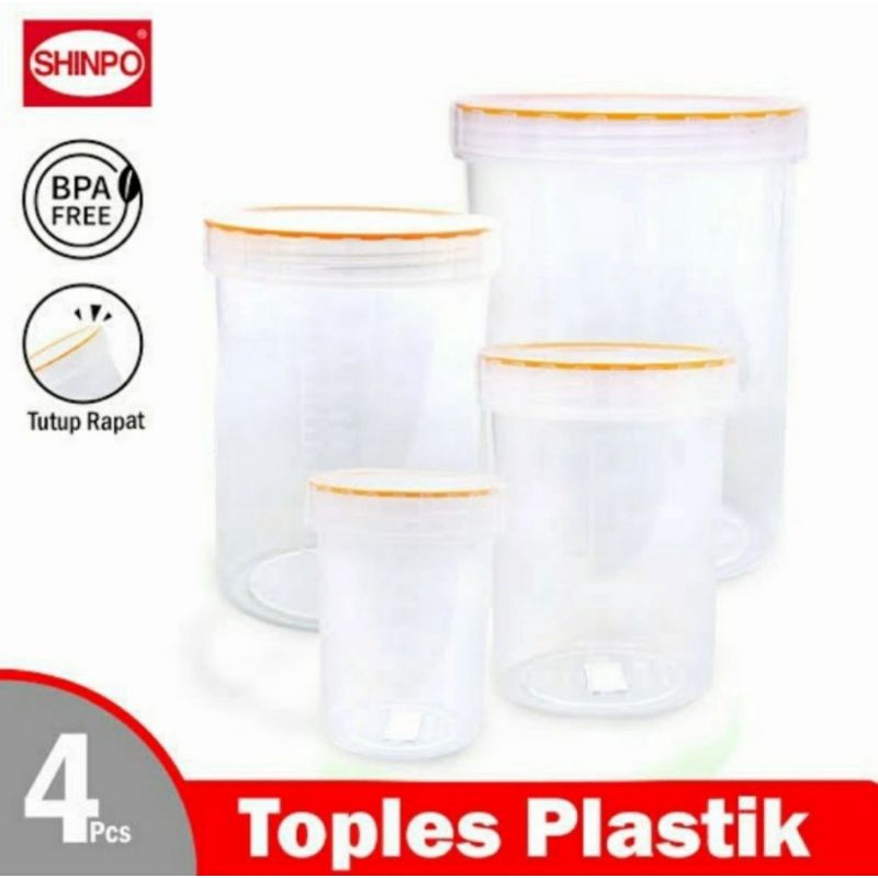 Jual (isi 4) TOPLES PLASTIK KEDAP UDARA BENING SHINPO SIP 352 (S/M/L/XL ...