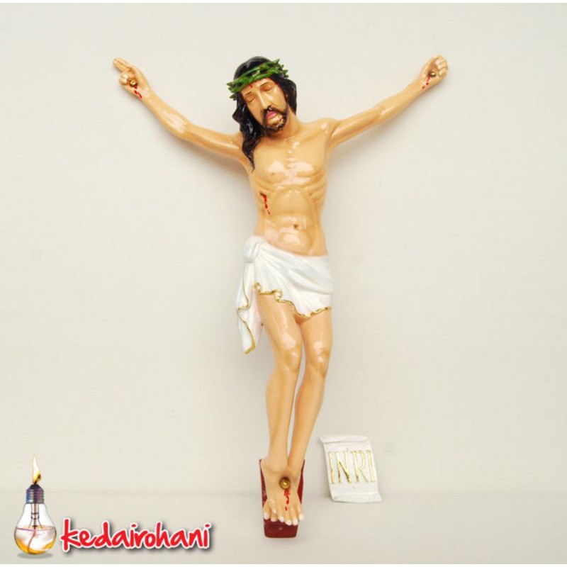 Jual Courpus Corpus Yesus INRI Fiberglas 50 cm untuk Salib Kayu 80 cm ...