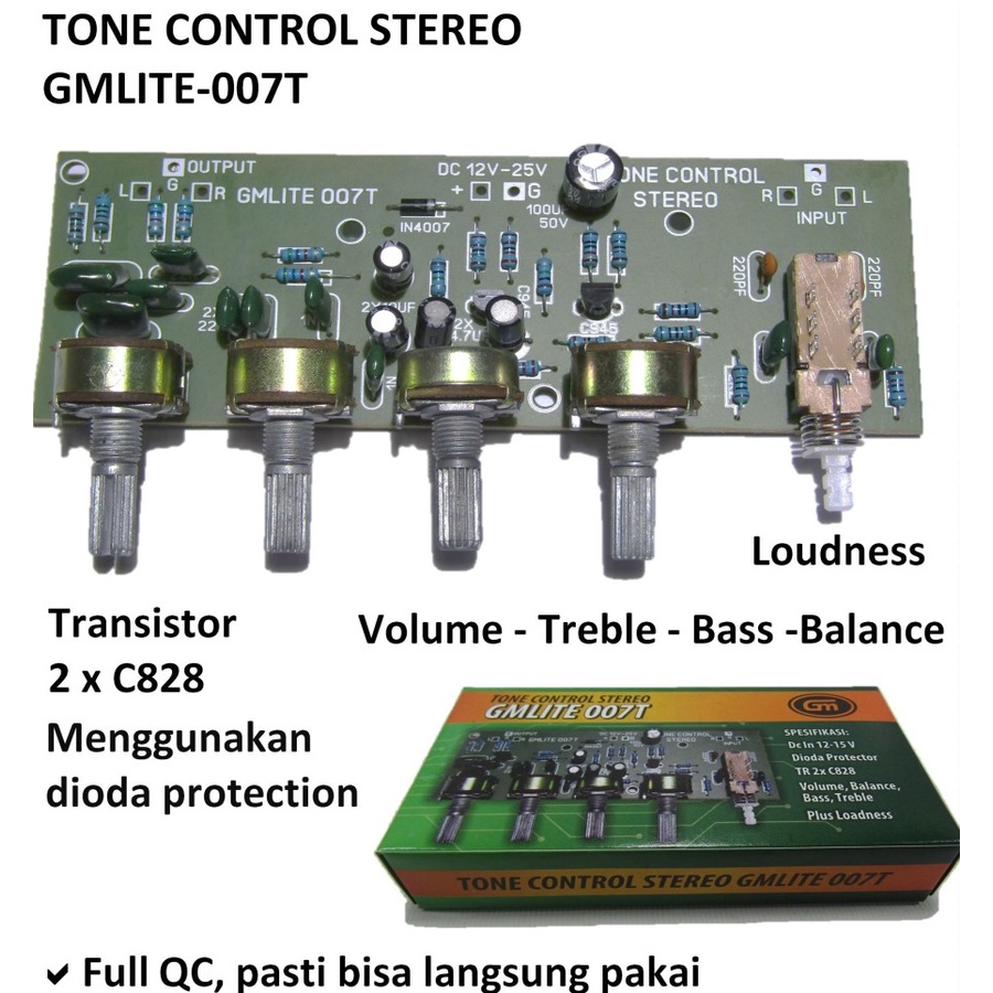 Jual Kit rakitan tone control kontrol stereo Gmlite 007t | Shopee Indonesia