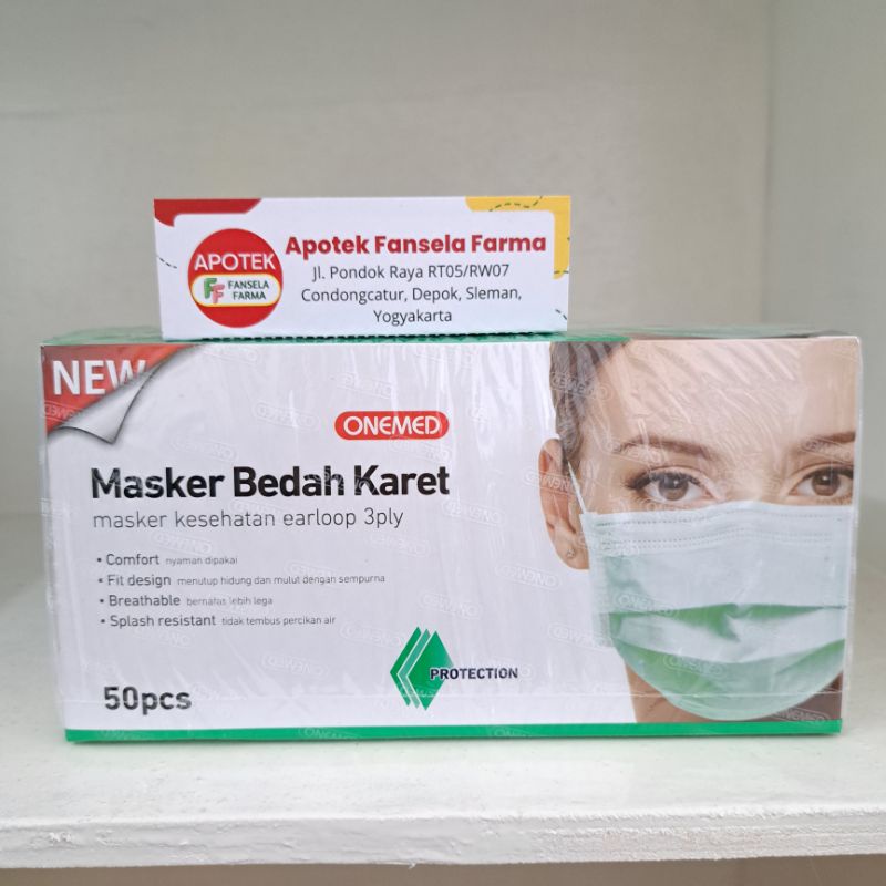 Jual Masker One med Earloop Biasa dan Hijab Masker isi 50 Onemed ...
