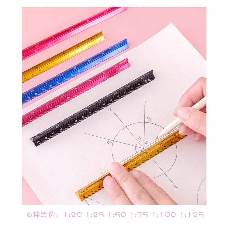 Jual WW 107 Penggaris Aluminium Segitiga Lucu Unik 3D 15cm Ruler Fancy ...