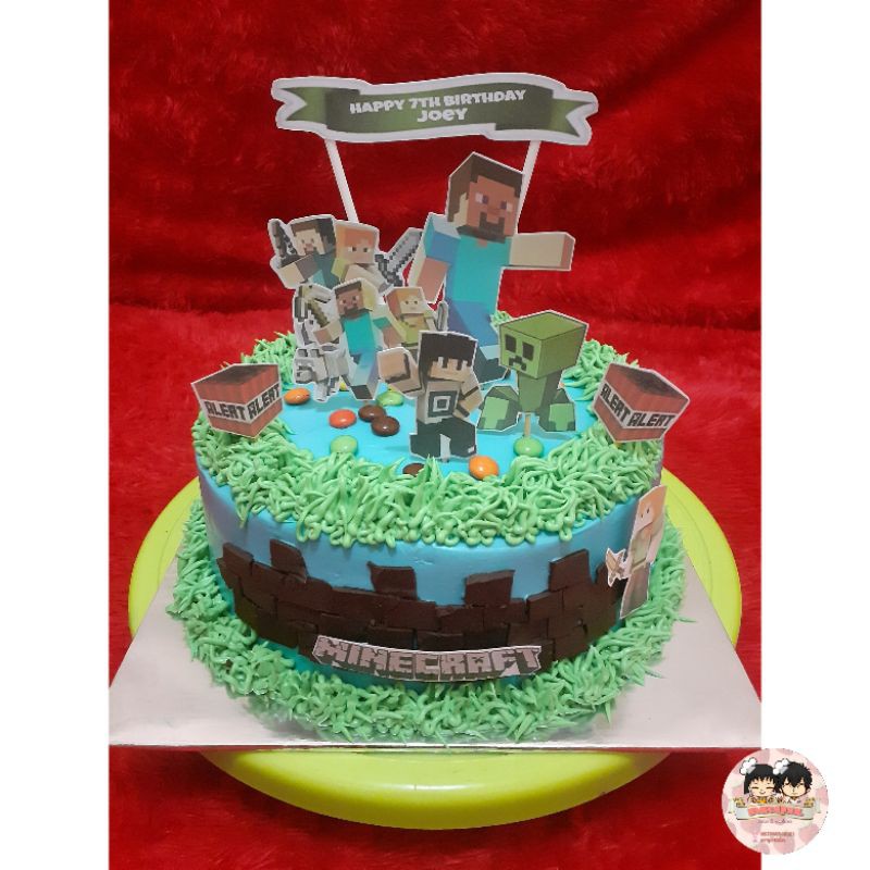 Bolo minecraft🧩 Top  Kue minecraft, Kue tart, Kue ulang tahun