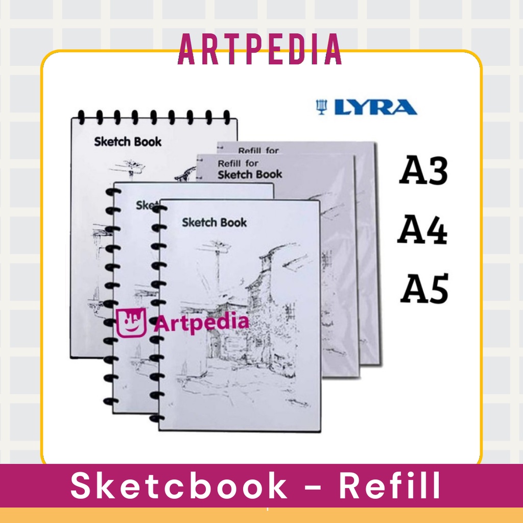 Jual DISKON MURAH !! Lyra Sketch Book A5, A4, A3 (isi 30) Sketchbook Lyra / Lyra Sketchbook isi