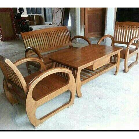 Jual Kursi Tamu Minimalis Kayu Jati/Kursi Ruang Tamu Sedan Best Seller ...