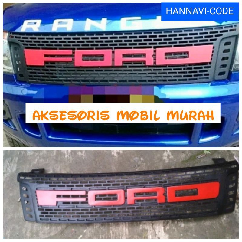 Jual Grill Ford Ranger T6 2012 2013 2014 2015 Model RAPTOR Merah ...