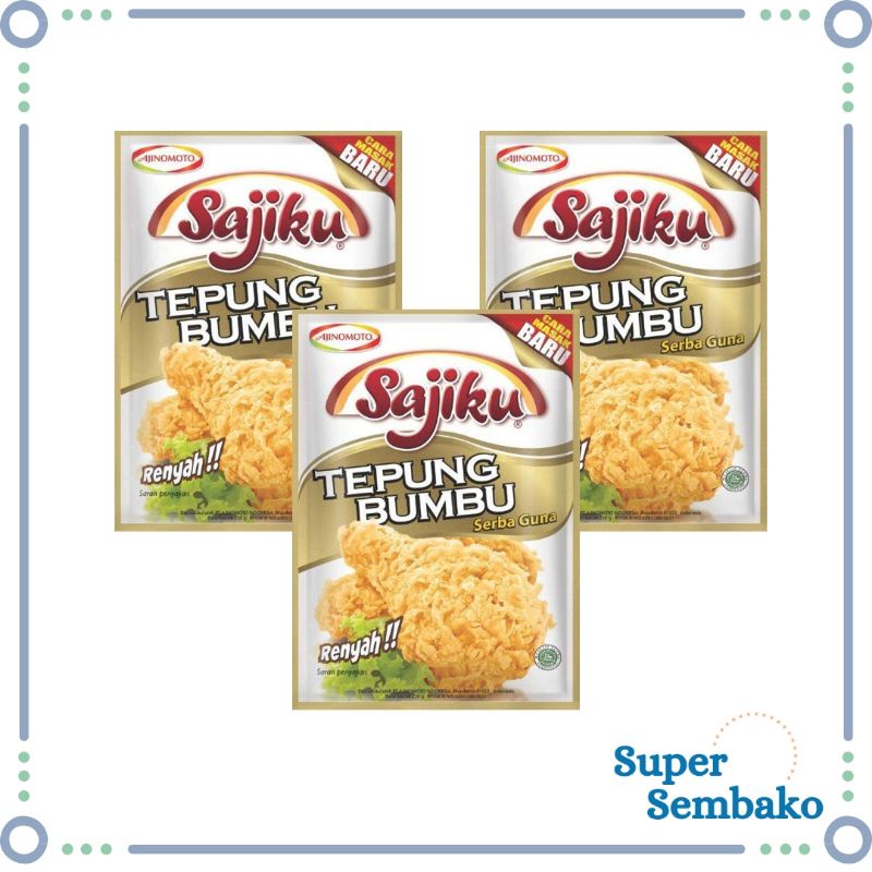Jual TEPUNG BUMBU SAJIKU AJINOMOTO SERBA GUNA RENCENG 80g ISI 10 SACHET ...