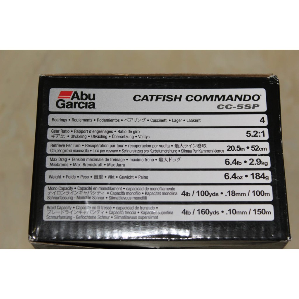 Jual Reel UL ABU GARCIA CATFISH COMMANDO 5 SP | Shopee Indonesia