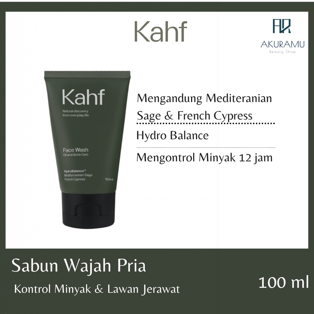 Jual Kahf Face Wash 100 ml Kahf Face Wash 50ml Sabun Cuci Muka Pria