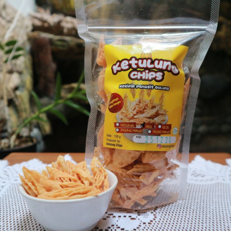 Jual KETULUNG CHIPS / [150 gr] KERIPIK PANGSIT GULUNG | Shopee Indonesia