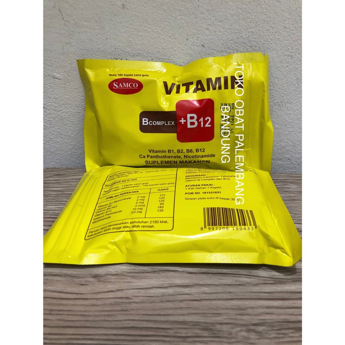 Jual VITAMIN B COMPLEX + B12 SAMCO 100KAPLET BETOMINPLEX | Shopee Indonesia