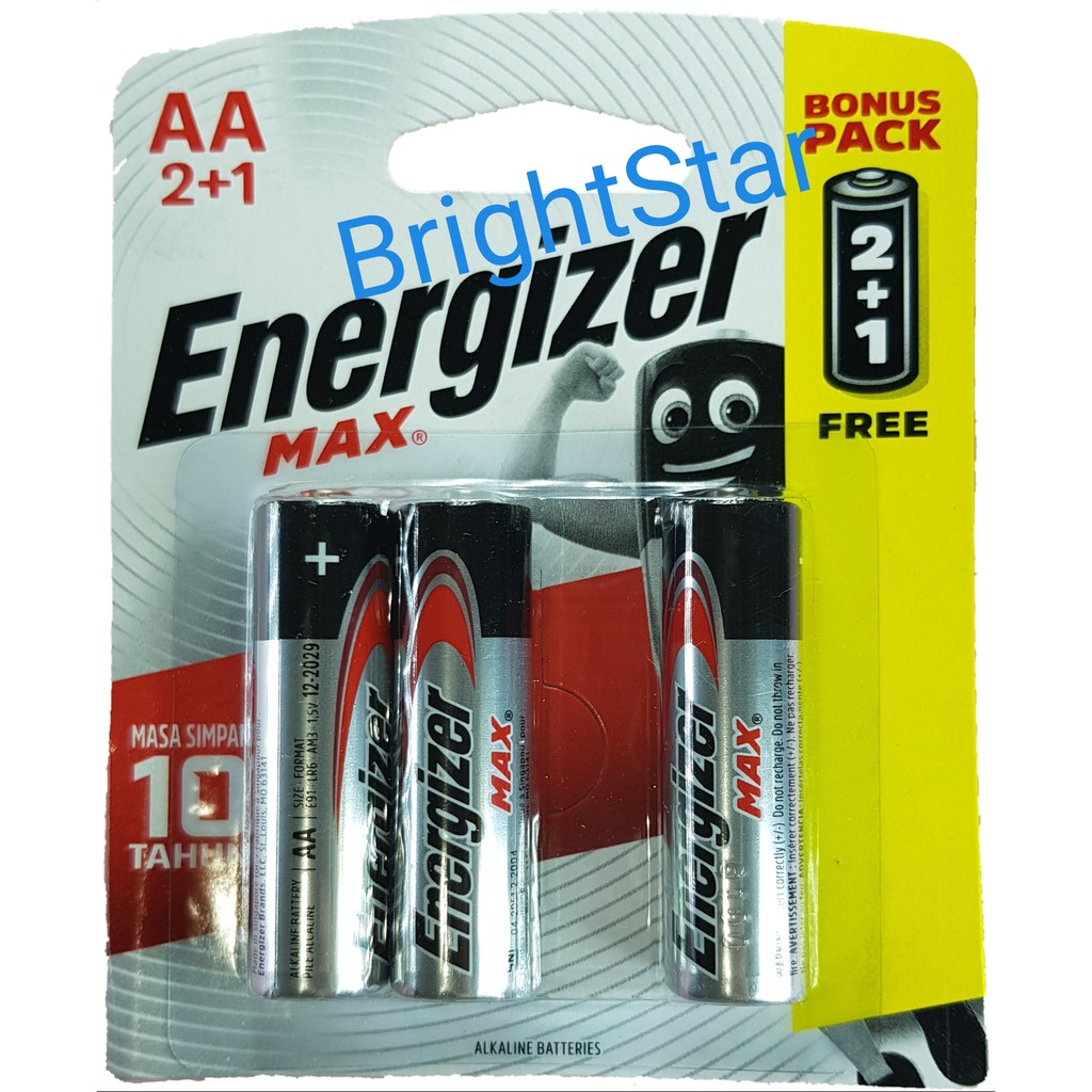 Jual Energizer Max Baterai Battery Alkaline Aa E91 Lr6 3 Pcs Shopee