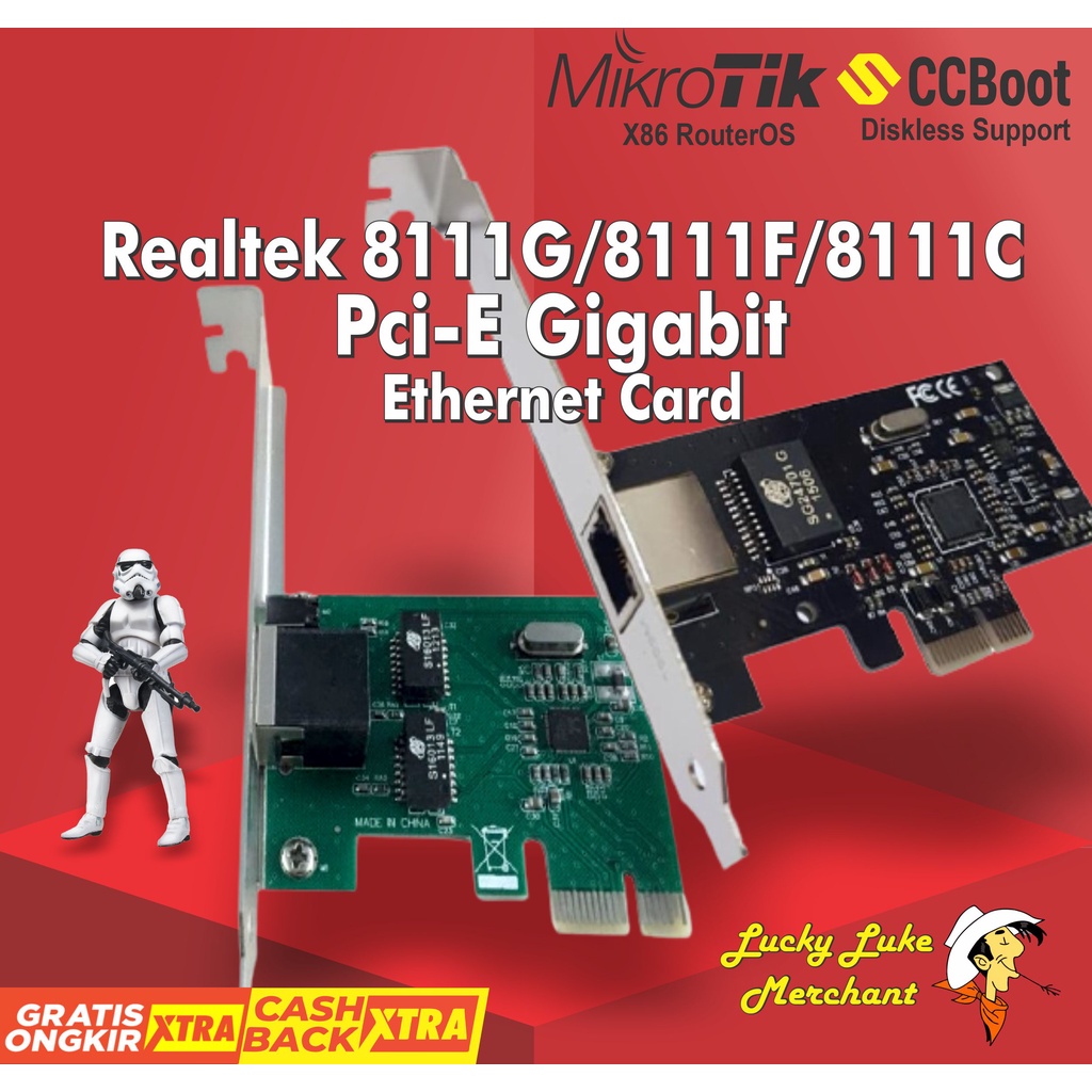 Jual Lan Card Gigabit Realtek Pcie Adapter support Mikrotik