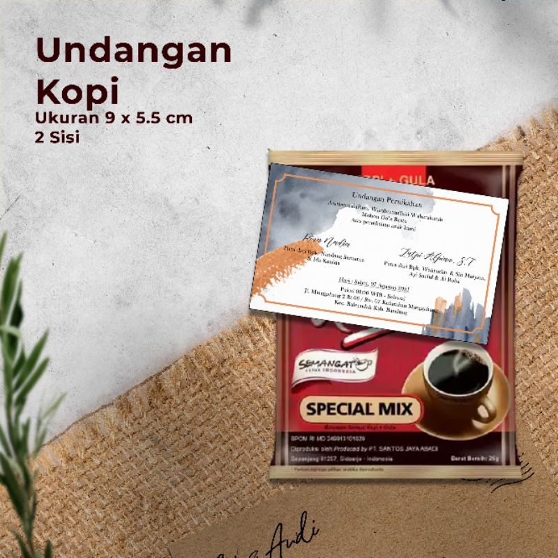 Jual Undangan Kopi Undangan Pernikahan Mini Shopee Indonesia 5721