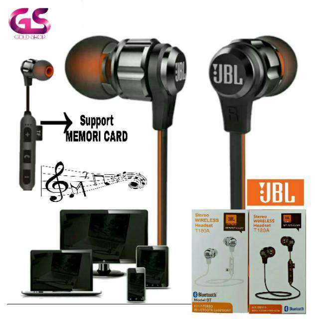 Jbl bluetooth earphones discount with memory card slot