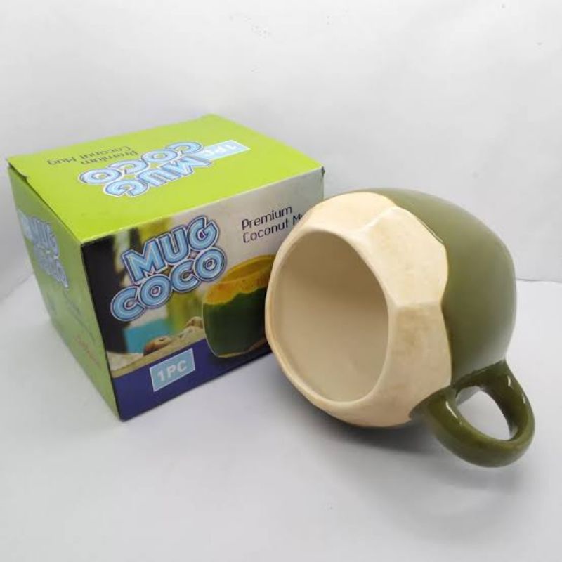 Jual Mug Gelas Keramik Kelapa Muda Coconut Model 3 Dimensi Mug Keramik Shopee Indonesia 5052