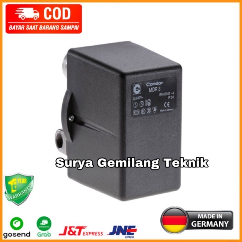 Jual Pressure Switch Condor MDR 3/6 Otomatis Pengatur Tekanan | Shopee