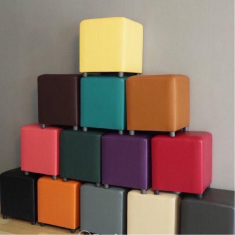 Jual Soffa Fuff Kotak Polos Minimalis- Sofa Mini Kotak Bludru (Bisa COD ...