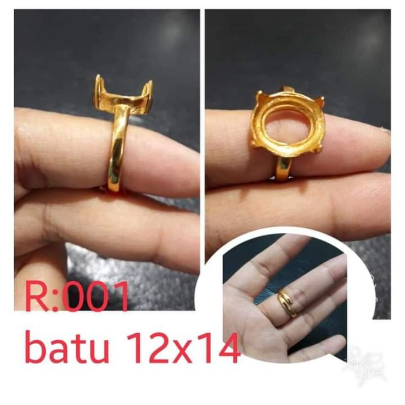 Jual Ikat ring emban perunggu warna gold emas model eropa tidak luntur ...