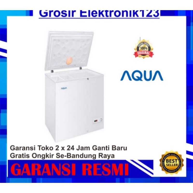 Jual Aqua Aqf Fr Chest Freezer Box Fr Lemari Pembeku Liter Shopee Indonesia