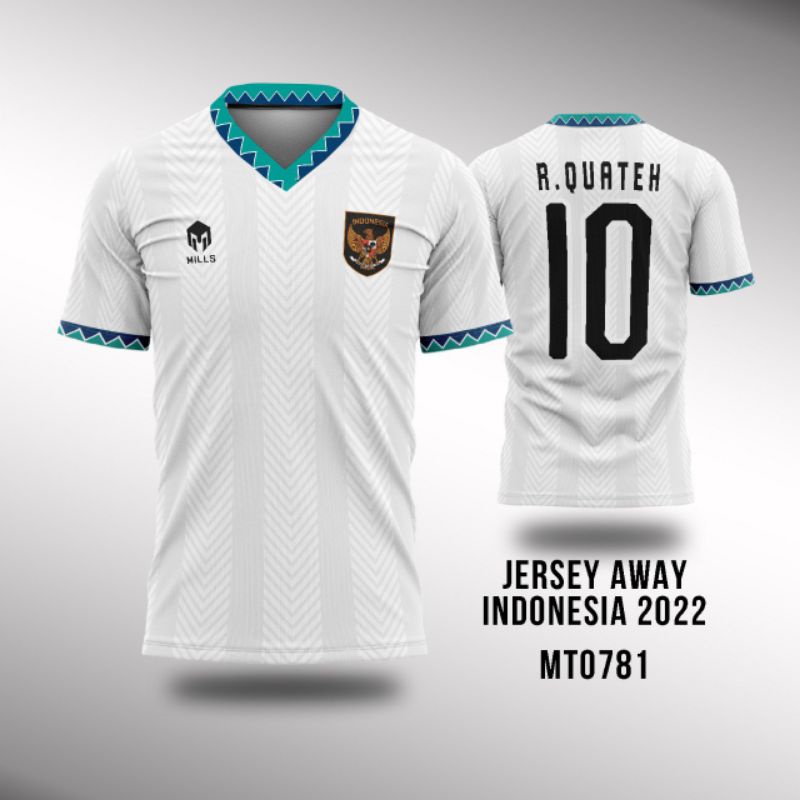 Jual Kaos Jersey Sepak bola Timnas Indonesia Away AFF 2022 MT0781