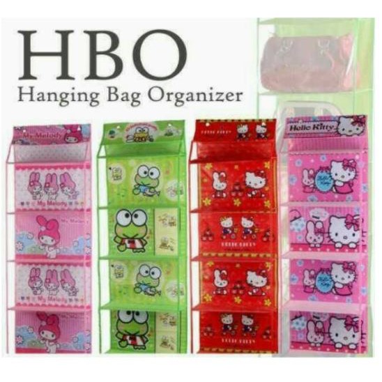 Jual Rak tas gantung karakter resleting mika tebal doraemon little pony ...