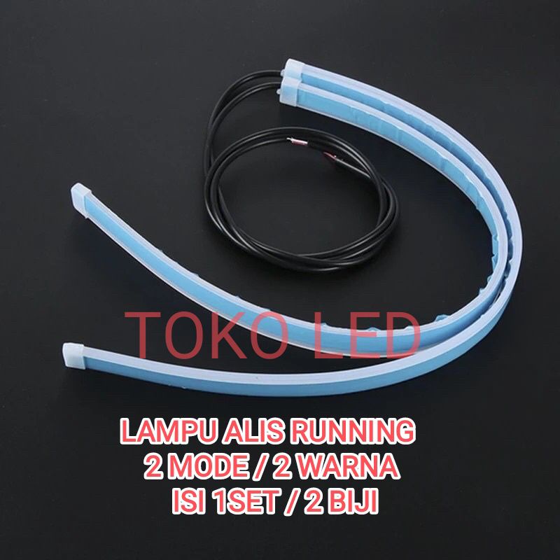 Jual LAMPU ALIS RUNNING 30CM SLIM ALIS DRL FLEKSIBEL 1SET ISI 2 ...