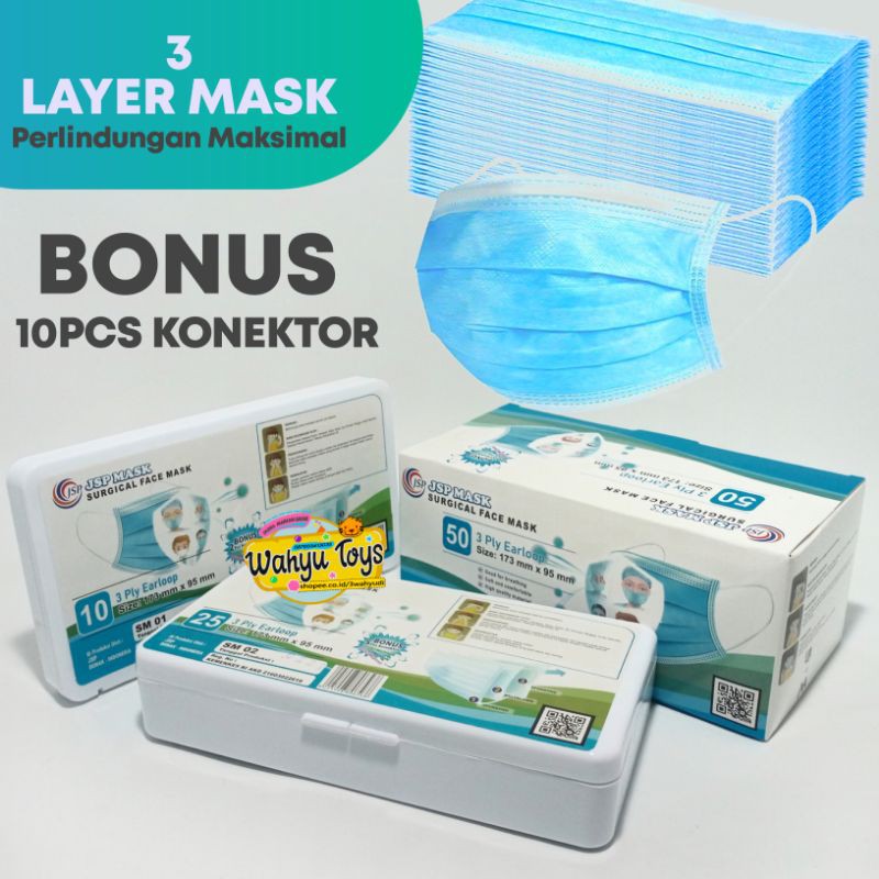Jual MASKER 3 PLY MASKER MEDIS MURAH 1 BOX 50 PCS | Shopee Indonesia