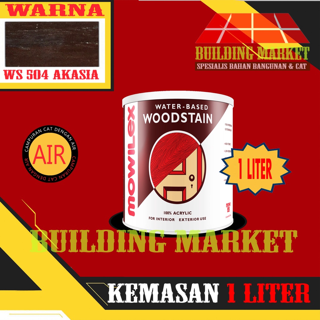 Jual Plitur Politur Kayu Woodstain Mowilex Water Based 1 Liter Shopee Indonesia 7690