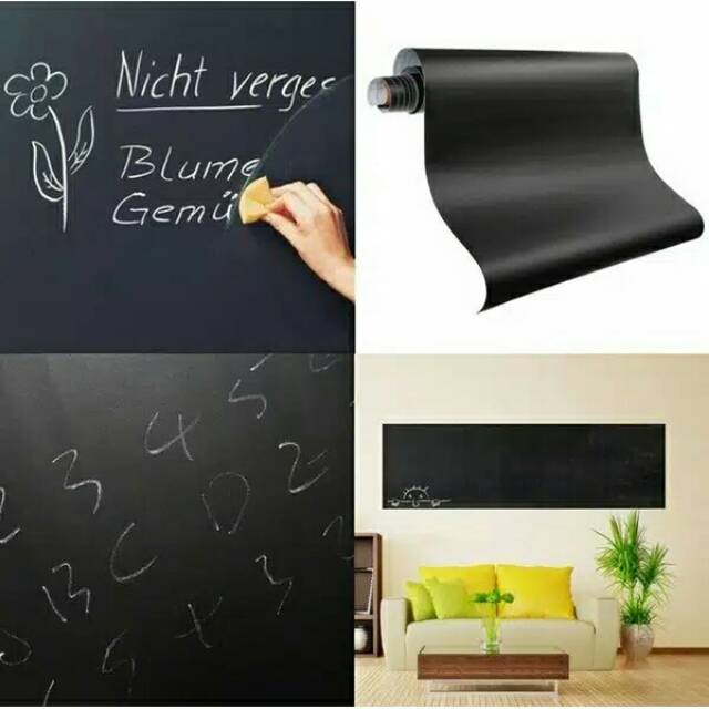 Jual Stiker Papan Tulis Hitam / Stiker BLACK BOARD kantor rumah 2m x ...