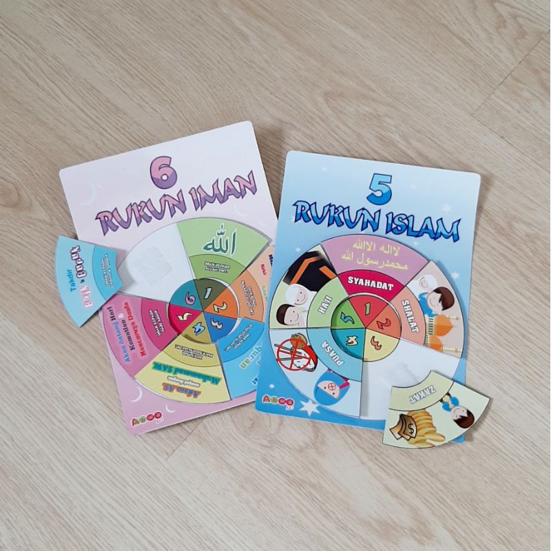 Jual Mainan Edukasi Anak Rukun Iman & Islam - Flash Card Montessori ...