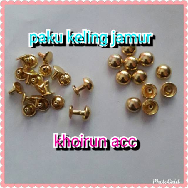 Jual Paku keling jamur 9x8 gold(100 set) | Shopee Indonesia