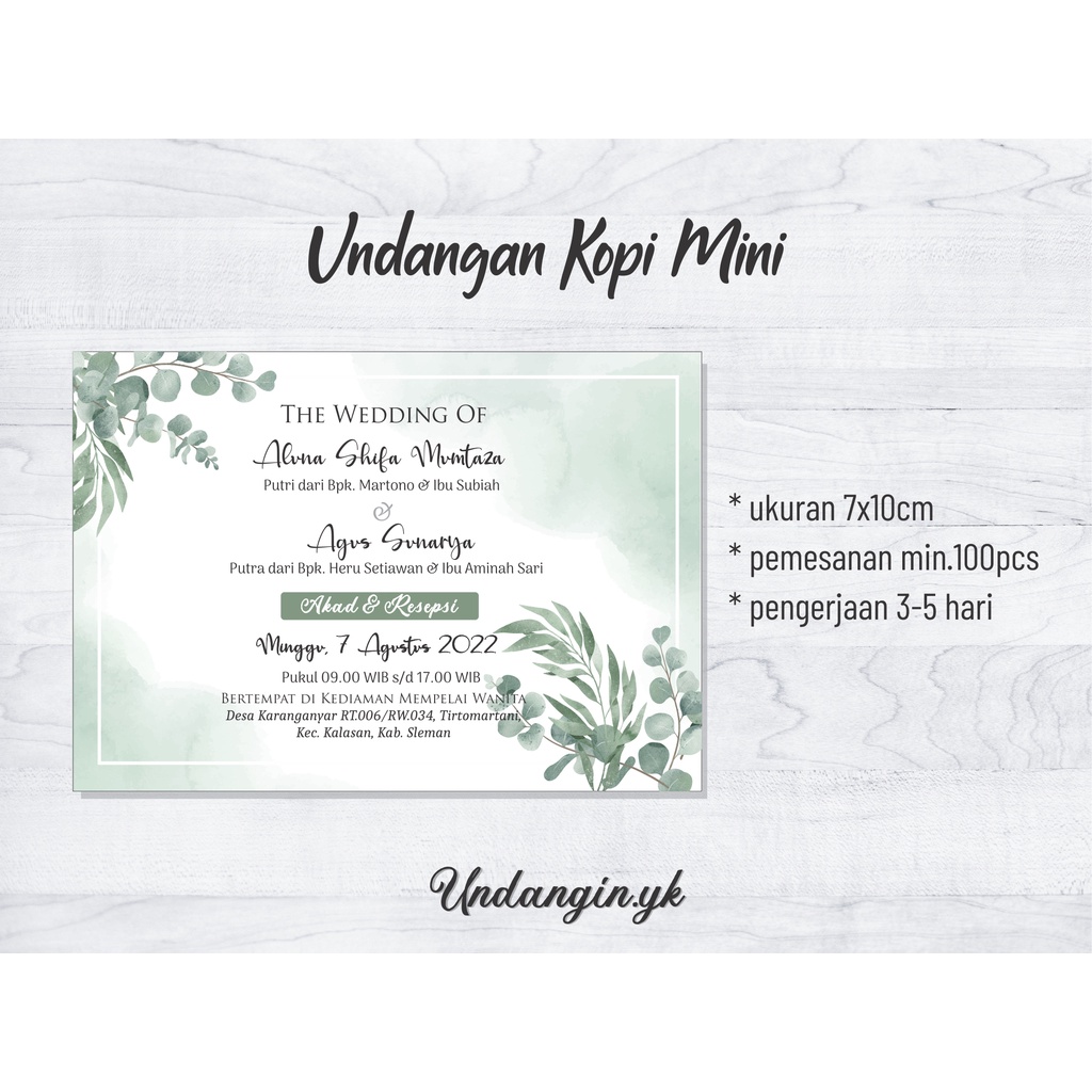 Jual Undangan Kopi / Undangan Mini A1 | Shopee Indonesia