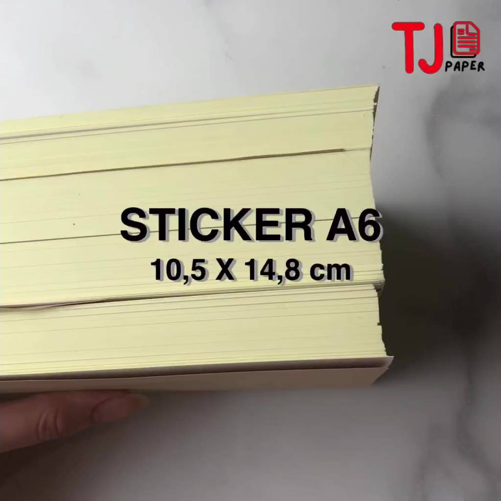 Jual (500 lembar) Sticker HVS / Cromo - A6 - Lintec (Sticker Doff ...
