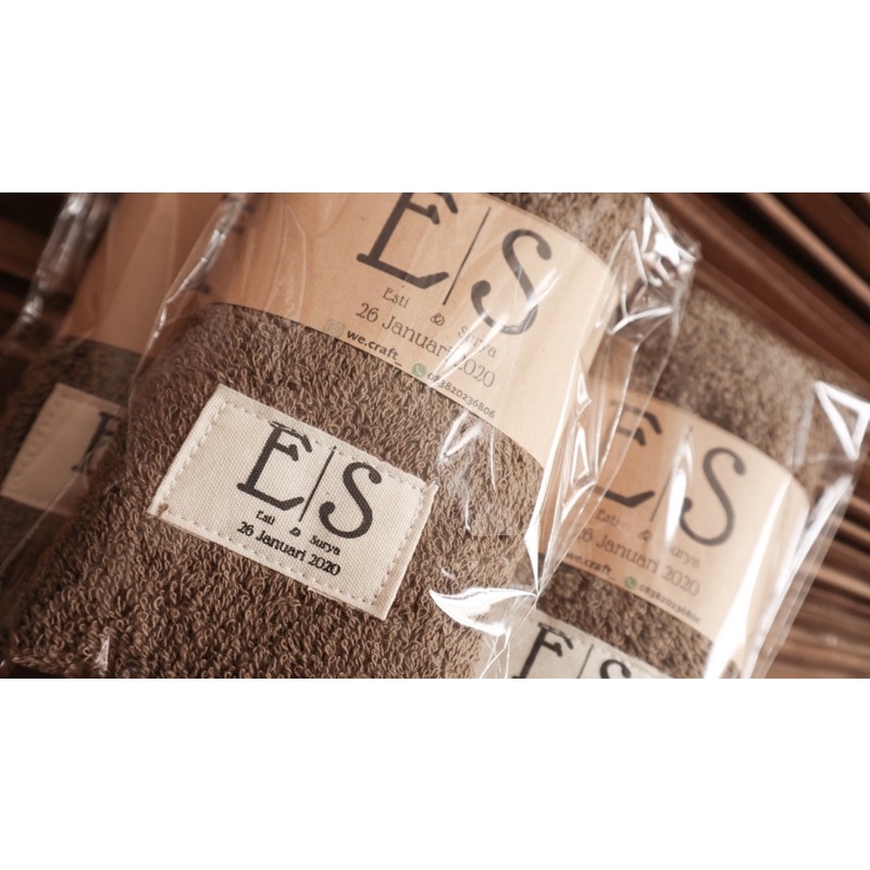 Jual Souvenir handuk +label nama pengantin (dijahit) | Shopee Indonesia