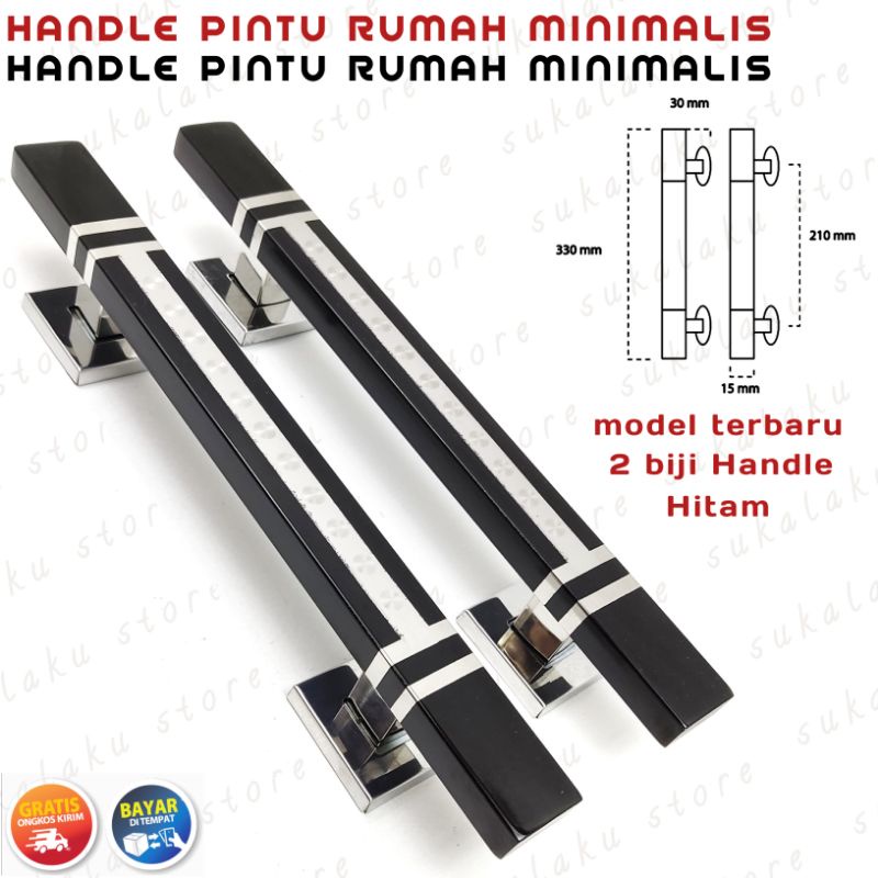 Jual handle pintu rumah stainless 304 1pasang/2biji model solid