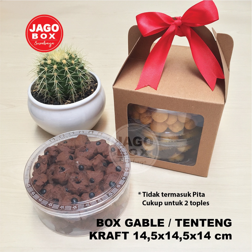 Jual Gable Box | Dos Tenteng | Box Cookies | Dos Kue 14,5x14,5x14 cm ...