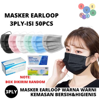 Jual Masker 3ply Isi 50pcs / Face Mask / Disposable Mask / Masker 3ply ...