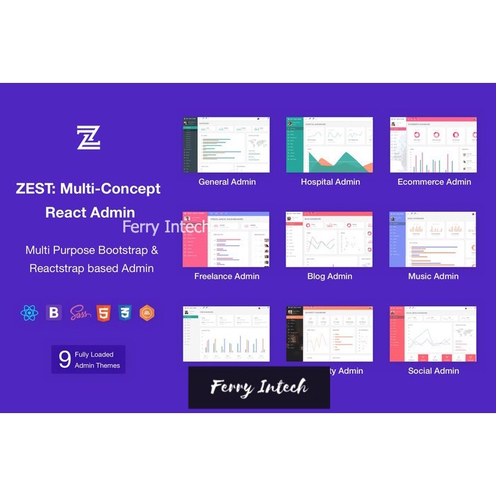 Jual TEMPLATE ADMIN ZEST: MULTI-CONCEPT REACT ADMIN TEMPLATE | Shopee ...