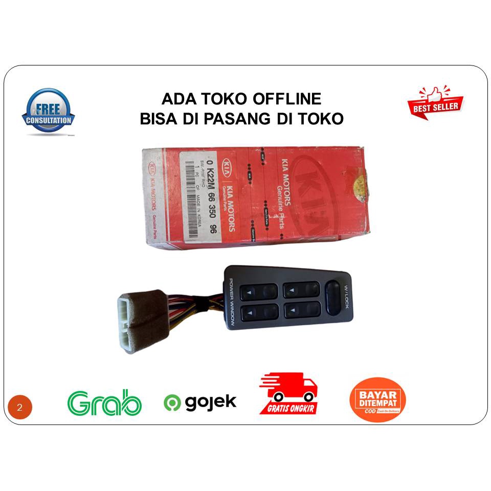 Jual Switch Power Window Kanan Timor ( 0K22M-66350 ) | Shopee Indonesia