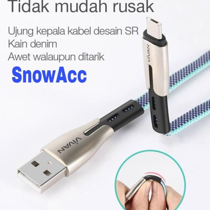 Jual [COD] Vivan USB Kabel Data Android Micro Usb 2.4A Fast Charging ...