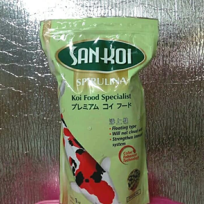 Jual Pellet koi san koi sankoi spirulina color enhancer medium kemasan ...