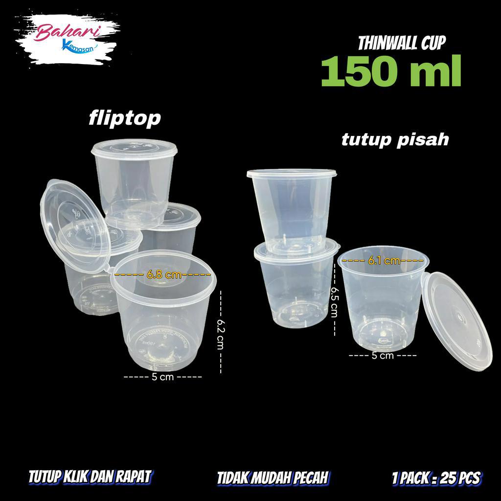 Jual Thinwall Cup Puding Pudding Agar 150ml Plastik Mangkok Isi 25pcs Shopee Indonesia 1097