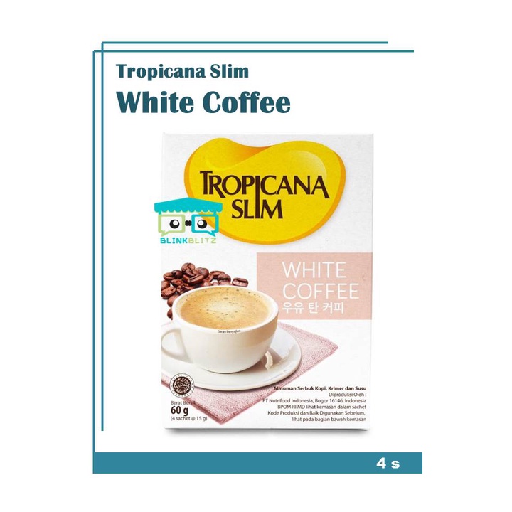 Jual BOX Tropicana Slim White Coffee Isi 4 Sachet Less Sugar Kopi
